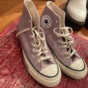 Purple double stack converse